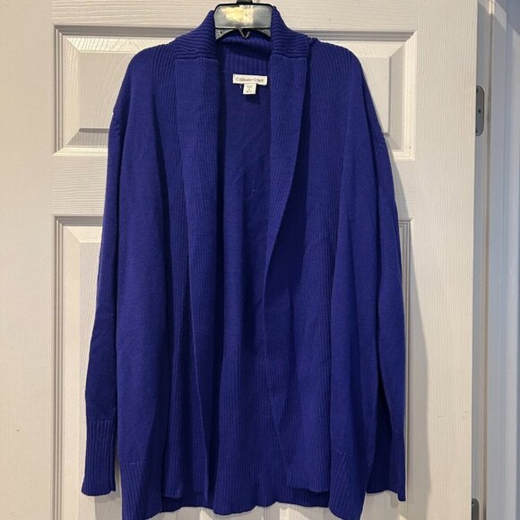 NWT Coldwater Creek Wool Blend Shawl Open Front Cardigan Size Medium - Picture 9 of 11